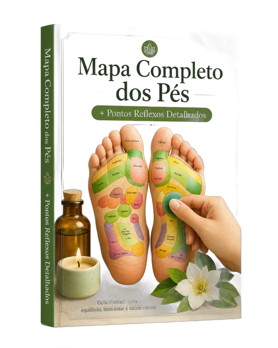 Mapa Completo dos Pés + Pontos Reflexos Detalhados